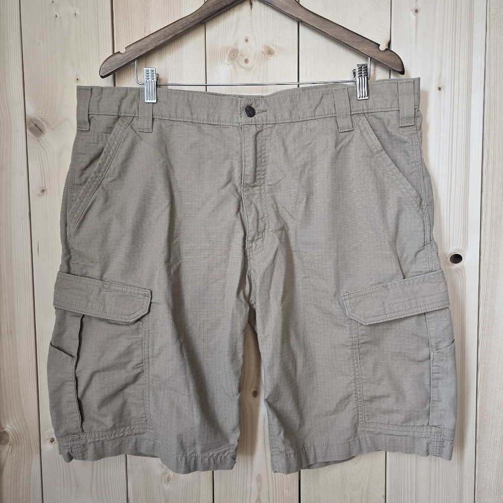 Carhartt Force Broxton Cargo Work Shorts Relaxed Fit Tan Size 40 103543